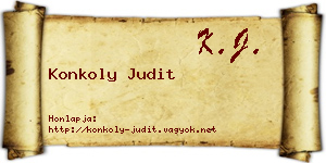 Konkoly Judit névjegykártya